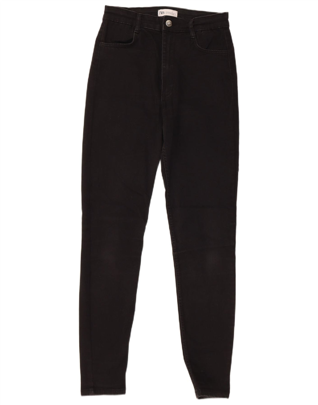 ZARA Jeans Skinny Feminino EU 38 Pequeno W28 L28 Algodão Preto