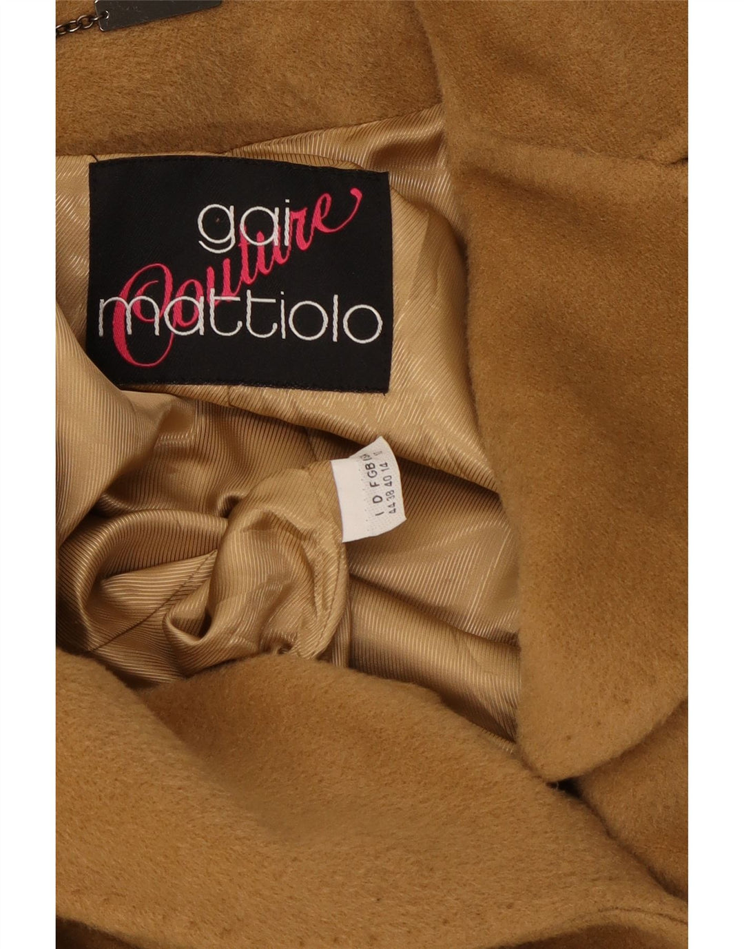 Sobretudo feminino Gai Mattiolo UK 14 médio bege