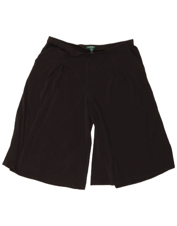 Calções Cullotes femininos Ralph Lauren XL W40 poliéster preto
