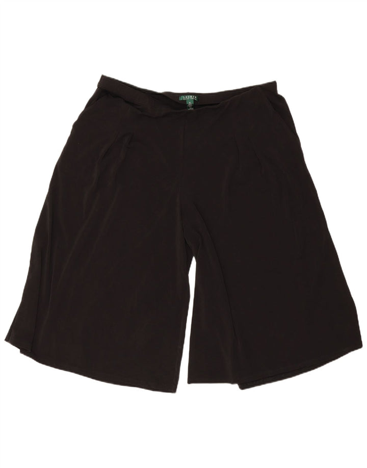 Calções Cullotes femininos Ralph Lauren XL W40 poliéster preto