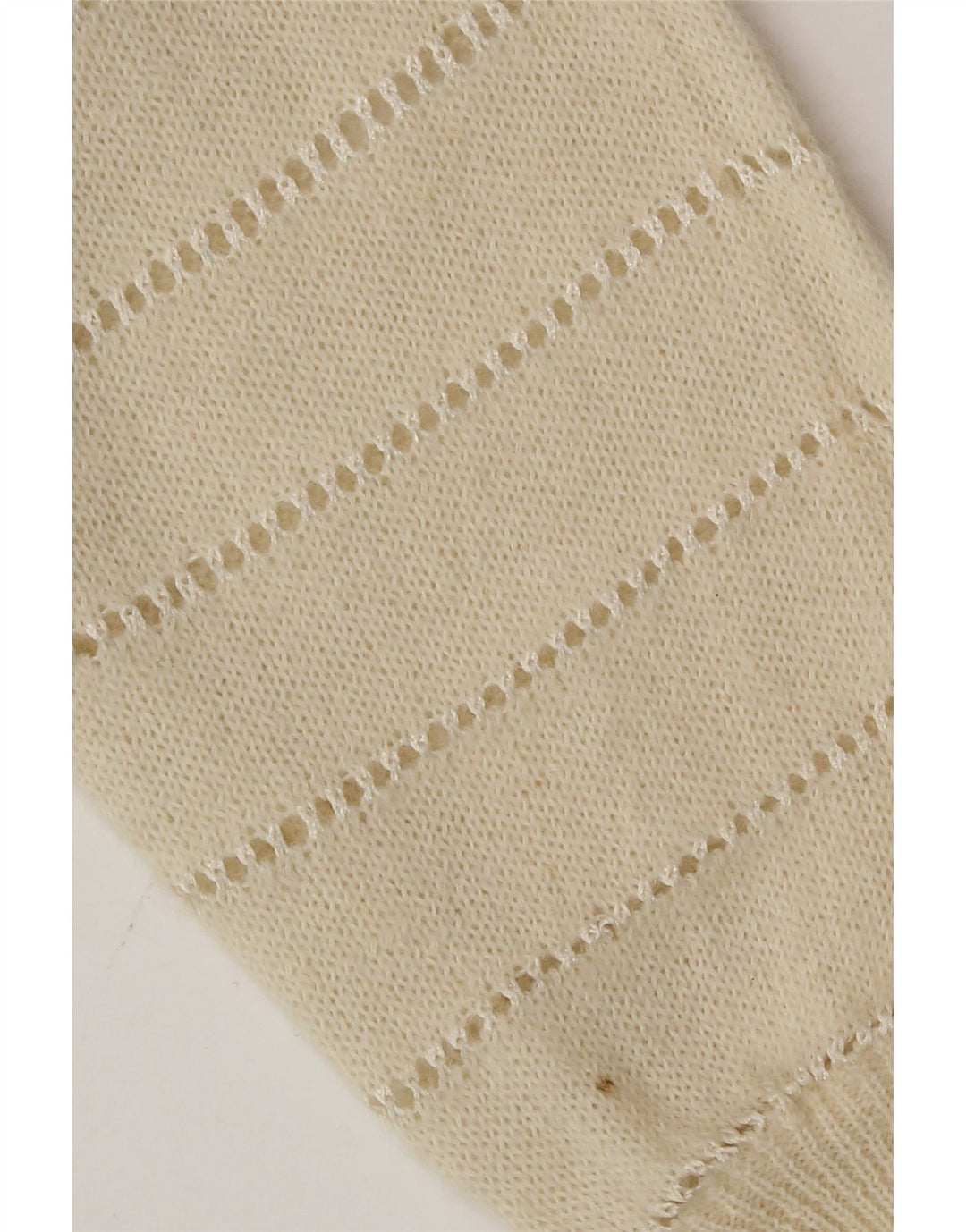Suéter Cardigan Feminino Vintage UK 14 Médio Off White