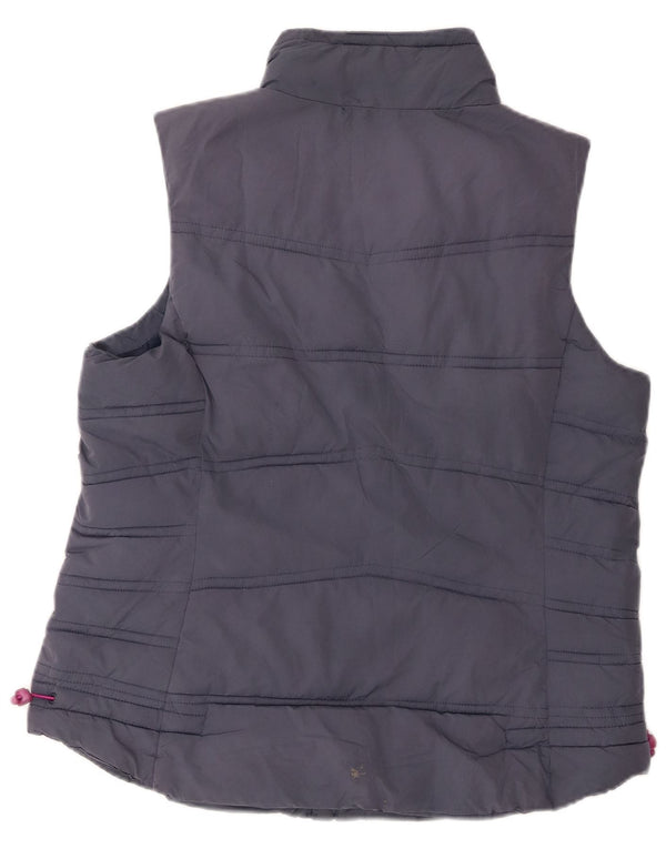 Gilet acolchoado feminino da Weird Fish UK 14 grande poliéster azul marinho