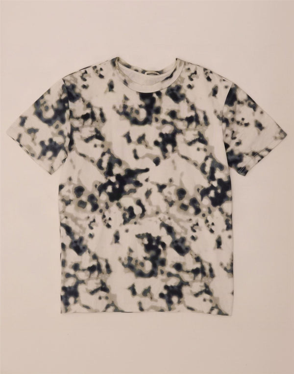 Cos Camiseta masculina Top Médio Multicolorido Tie Dye Algodão