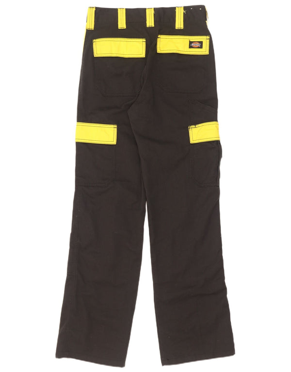 Calças cargo retas masculinas Dickies W26 L31 poliéster colorblock preto