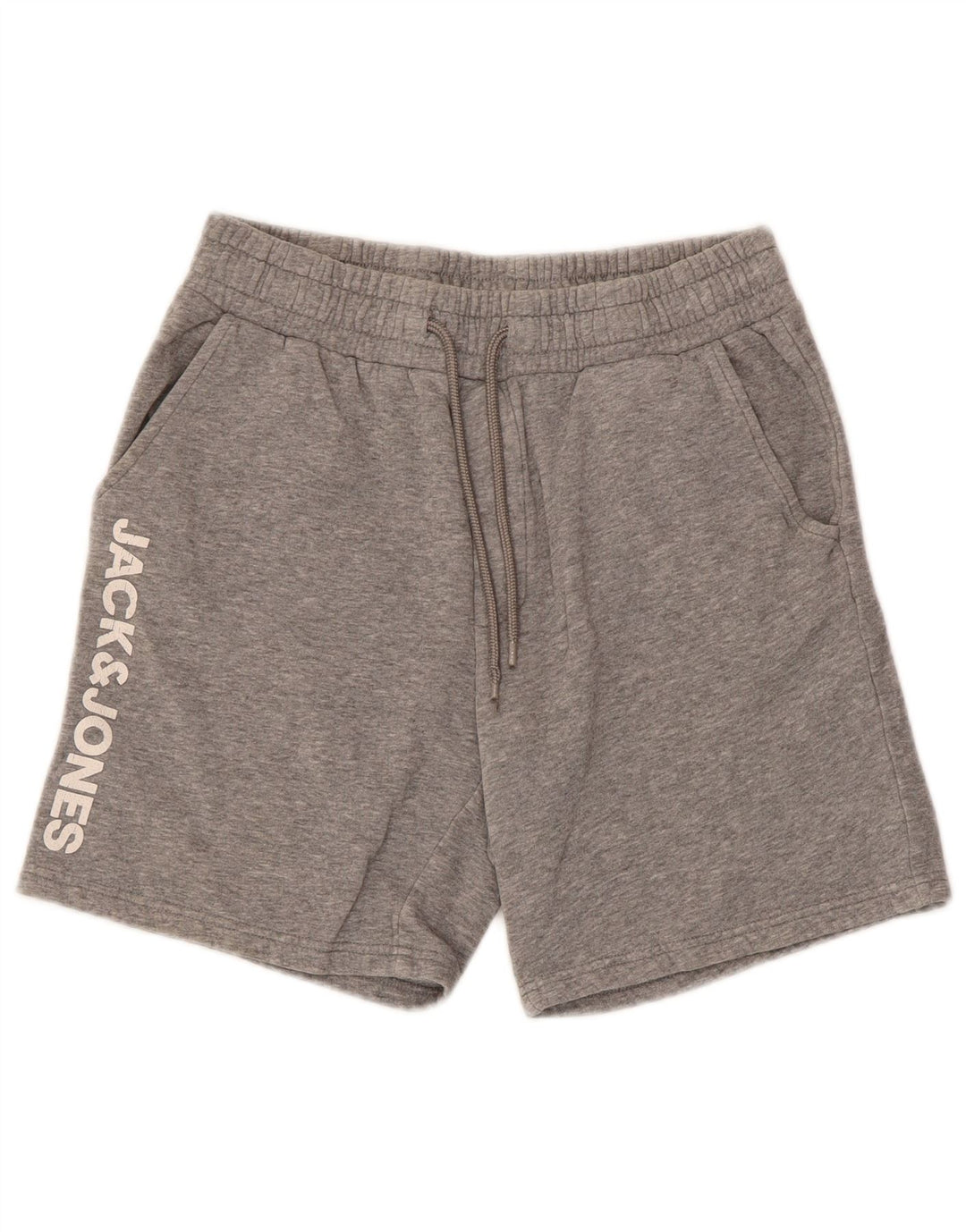 Shorts esportivos masculinos Jack & Jones Graphic pequeno algodão manchado cinza
