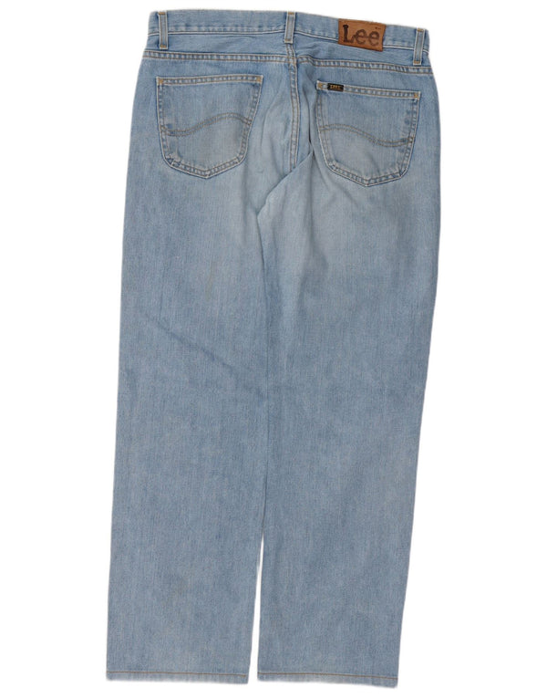 Lee Mens Straight Jeans W36 L31 Azul Algodão