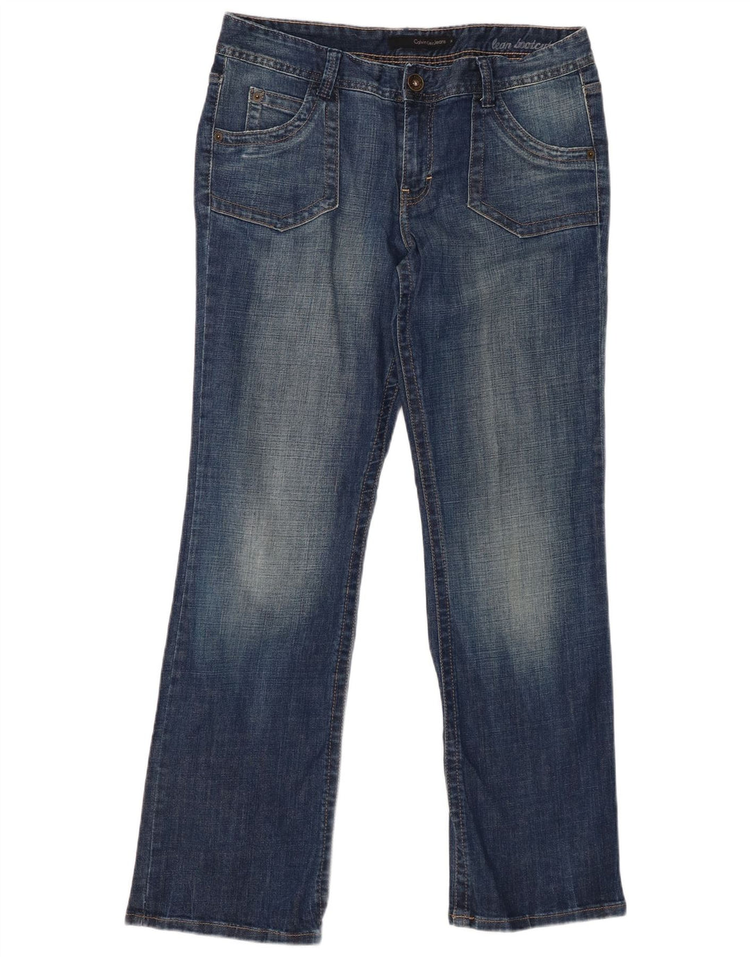 Calça jeans feminina CALVIN KLEIN US 14 XL W34 L31 azul algodão