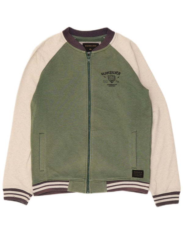 Jaqueta Quiksilver Meninos Treino Top 13-14 Anos XL Verde Colourblock