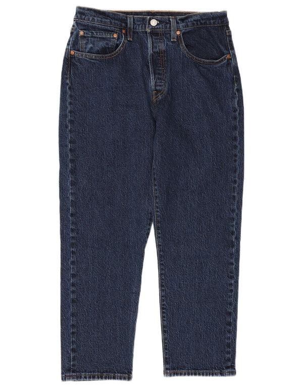 Calça jeans feminina Levi's 501 High Rise Straight W30 L26 azul algodão