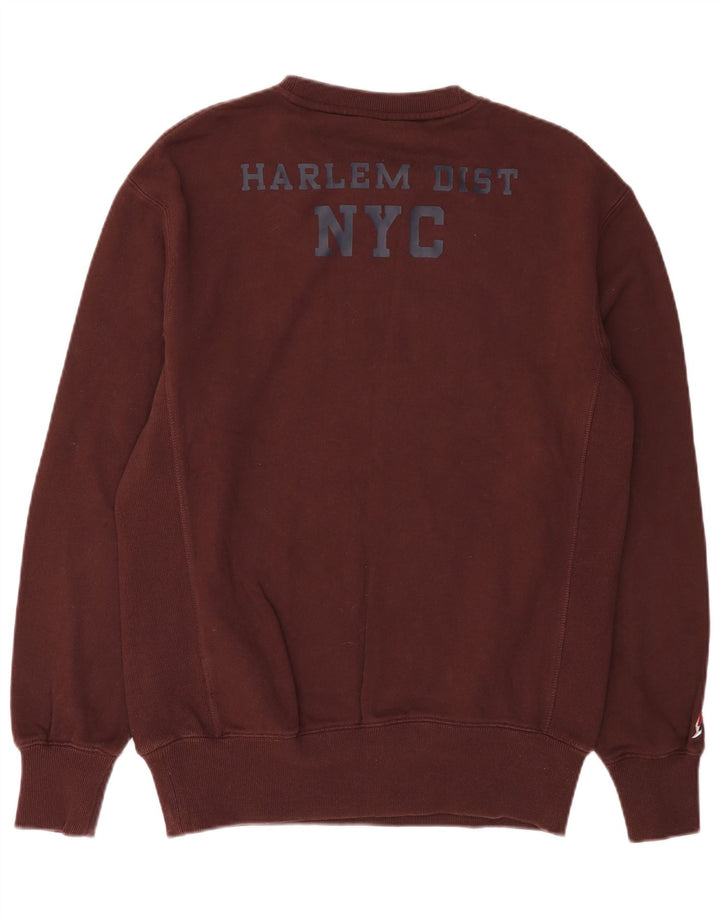 Superdry moletom gráfico masculino jumper médio marrom algodão