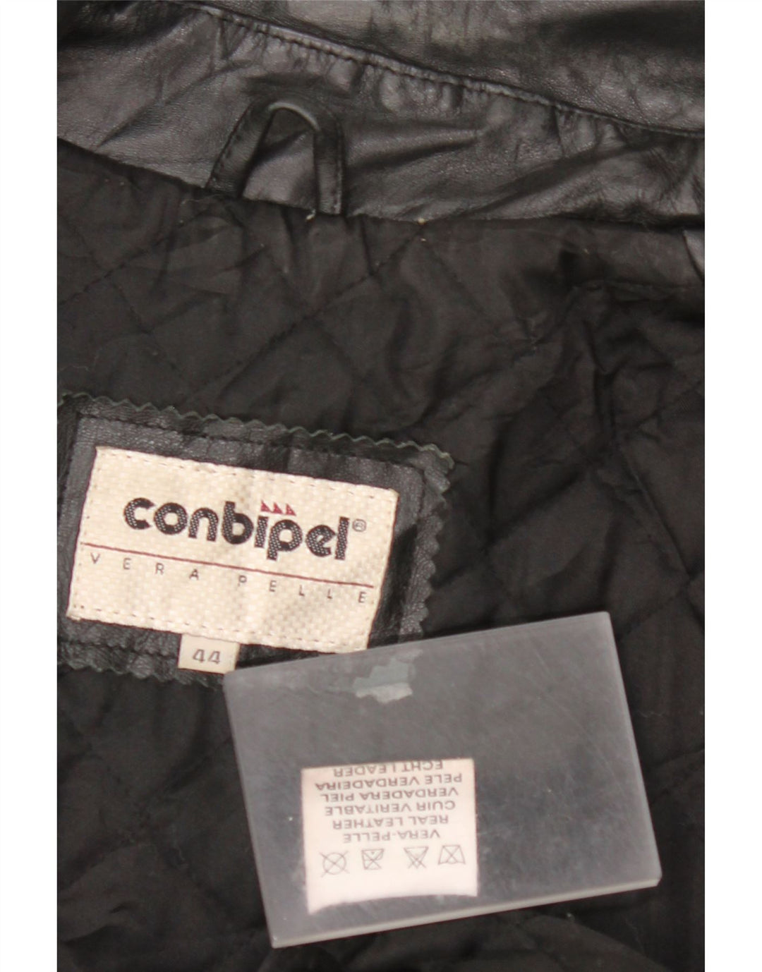 Jaqueta de couro masculina CONBIPEL IT 44 XS couro preto