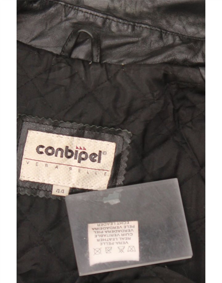 Jaqueta de couro masculina CONBIPEL IT 44 XS couro preto