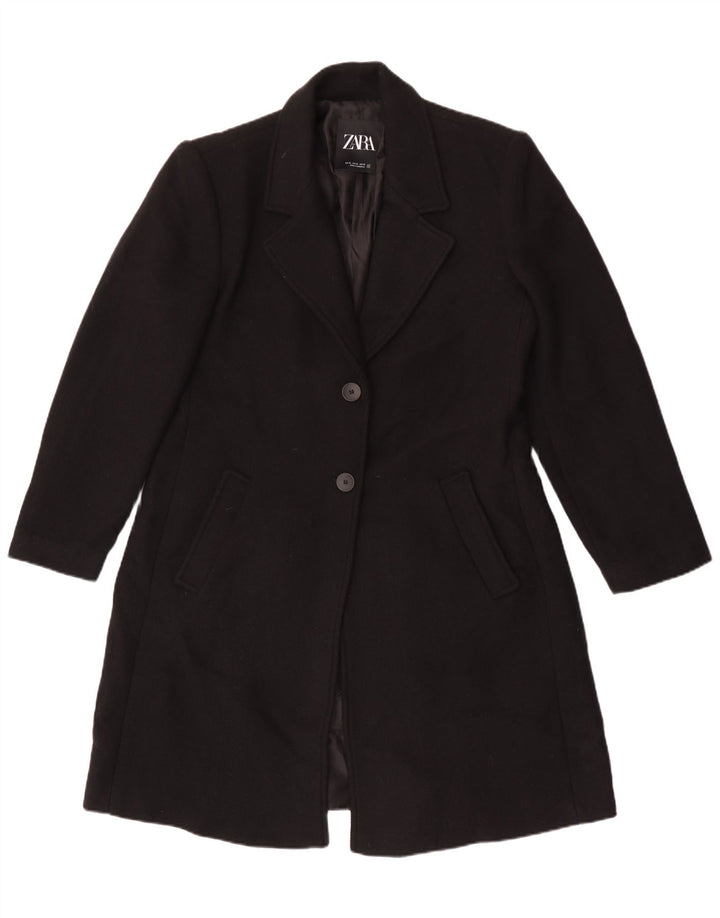 Sobretudo feminino Zara UK 18 XL lã preta