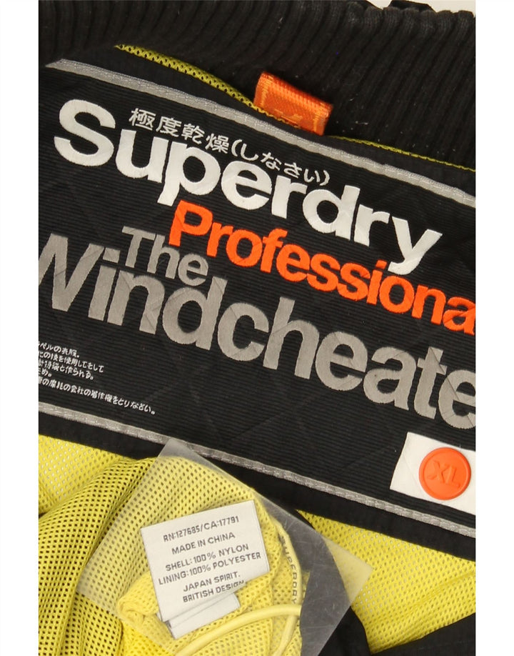 Jaqueta corta-vento feminina SUPERDRY The Windcheater UK 18 XL preto nylon