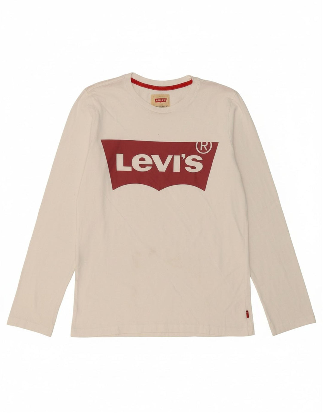 Top gráfico LEVI'S Boys manga comprida 13-14 anos algodão branco