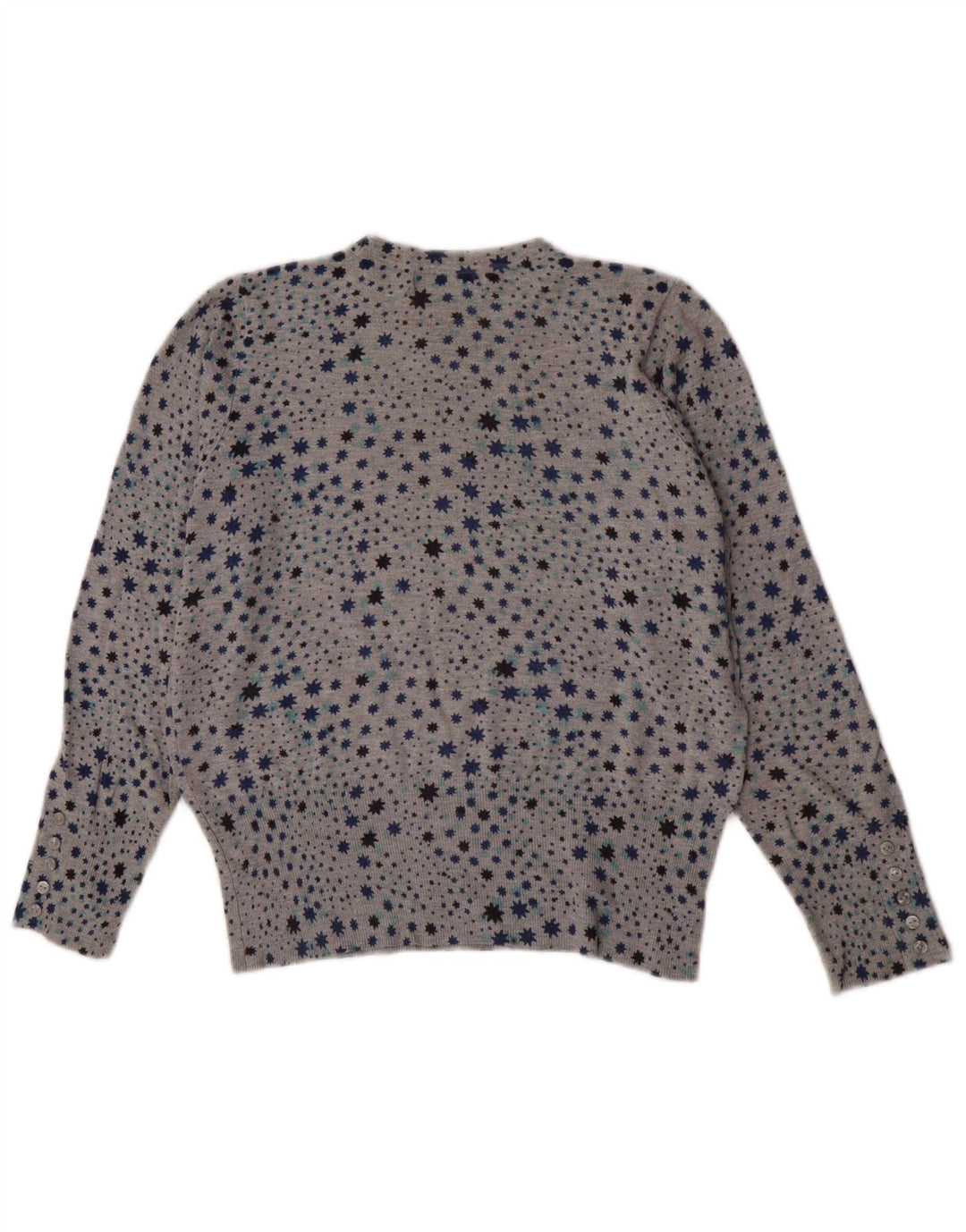Suéter feminino Marks & Spencer com gola redonda Reino Unido 12 cinza médio