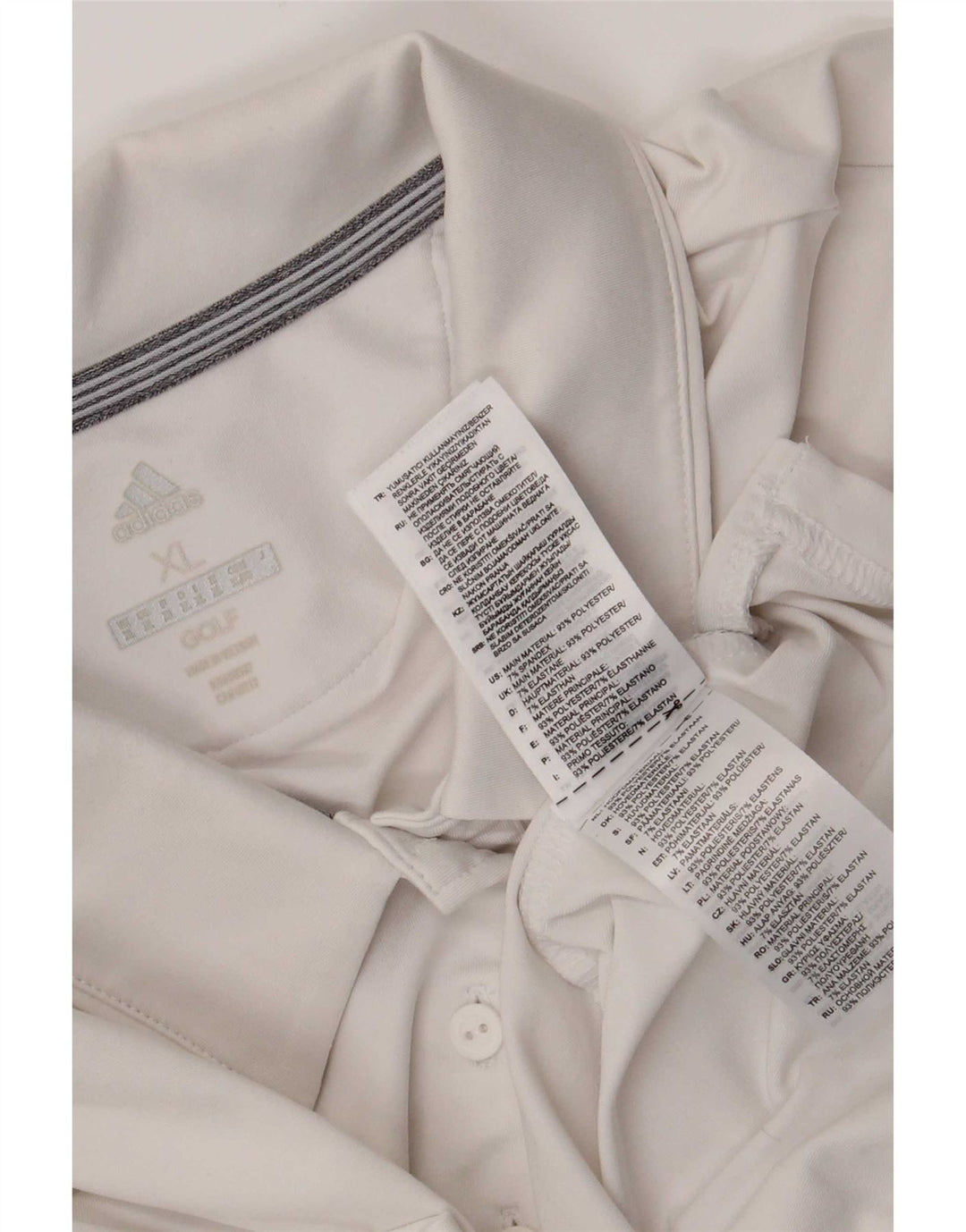 Camisa polo feminina Adidas UK 18 XL branco poliéster