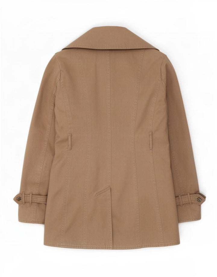 Trench Coat feminino Massimo Dutti Reino Unido 14 algodão bege médio