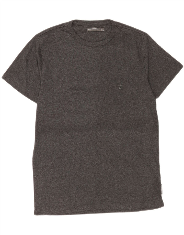 Camiseta masculina French Connection Top algodão cinza médio