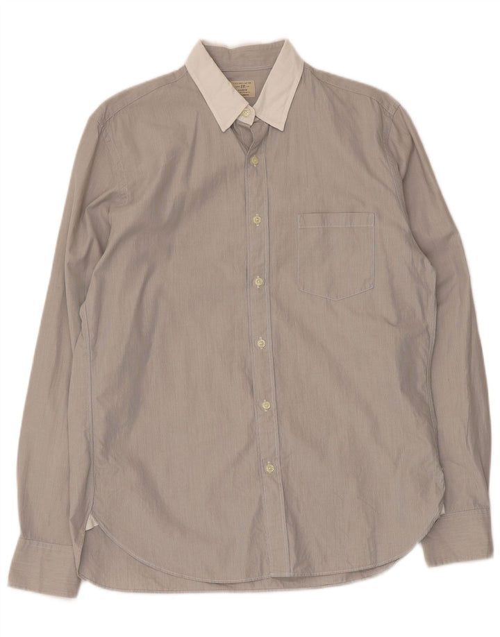 Camisa masculina J. Crew algodão cinza médio