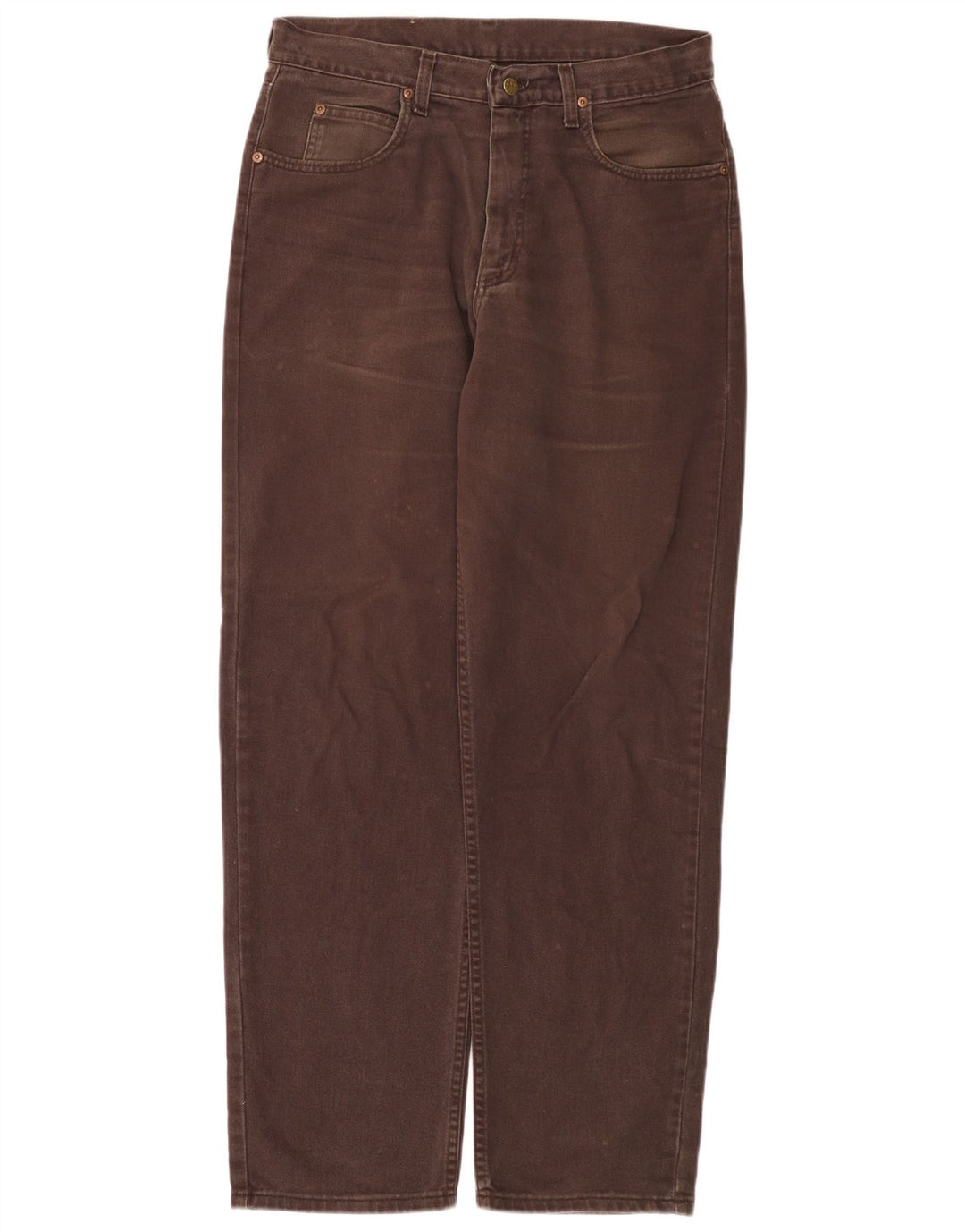 Lee Mens Kansas Straight Jeans W34 L32 Algodão Marrom