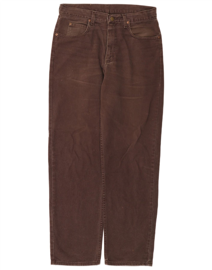 Lee Mens Kansas Straight Jeans W34 L32 Algodão Marrom