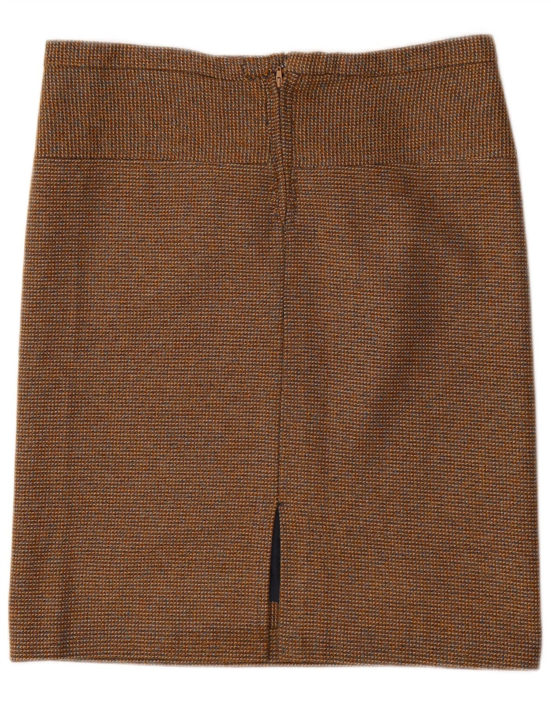 Saia reta feminina vintage W34 grande marrom