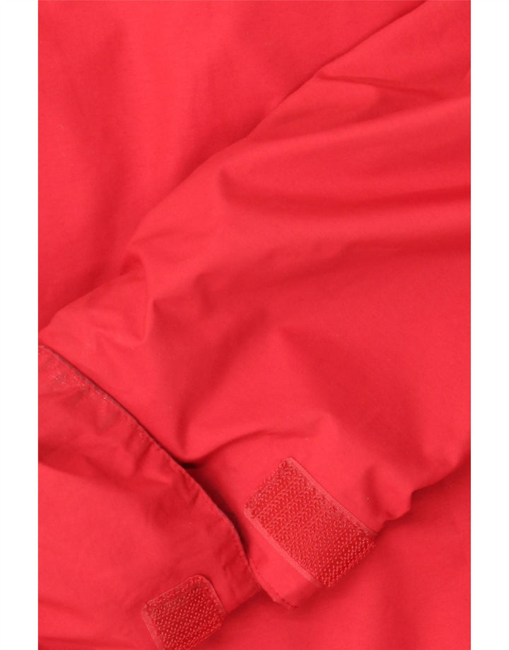 Jaqueta corta-vento masculina SALEWA com capuz UE 50 grande poliamida vermelha