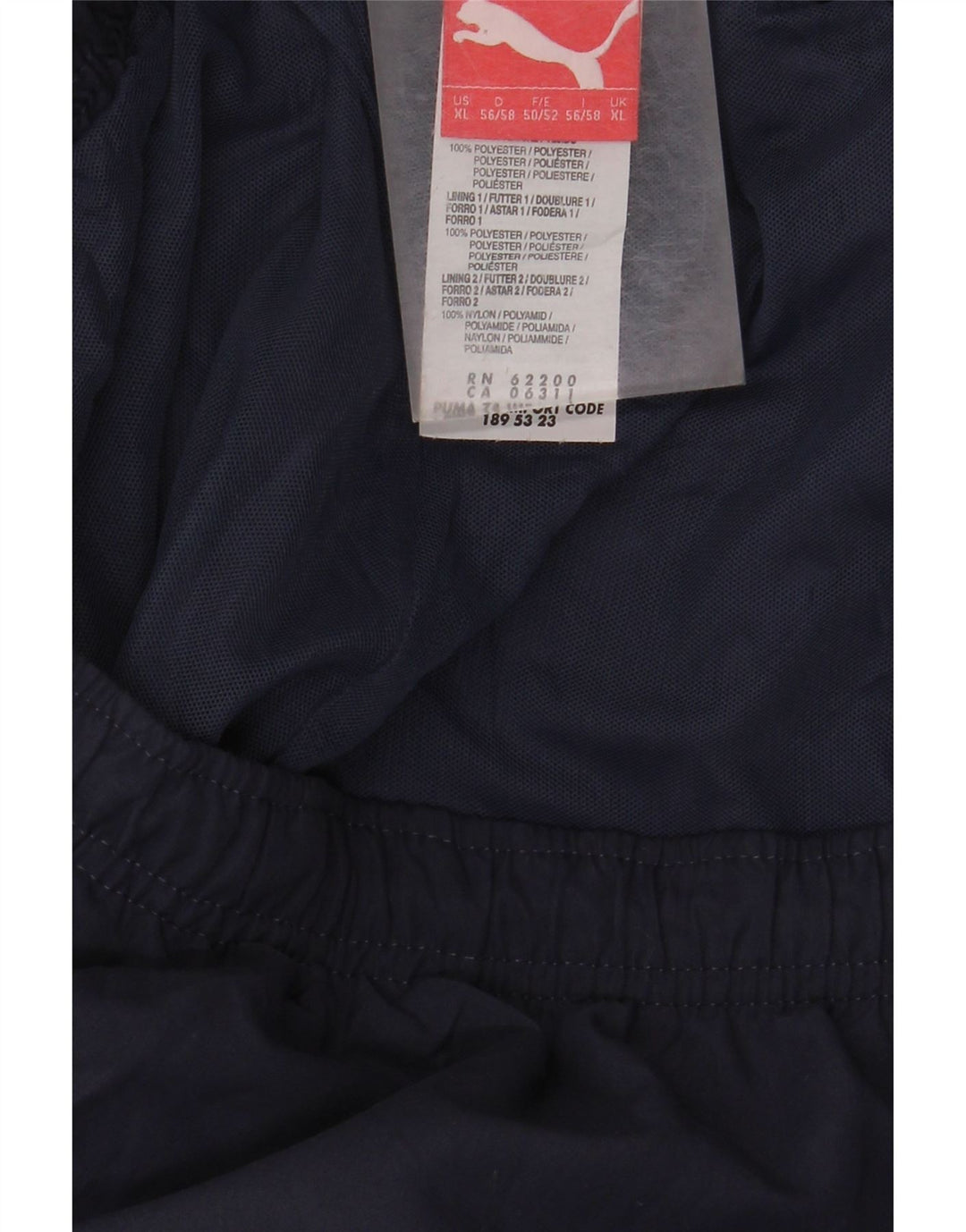 Calça de treino masculina PUMA Joggers XL azul marinho Colourblock poliéster