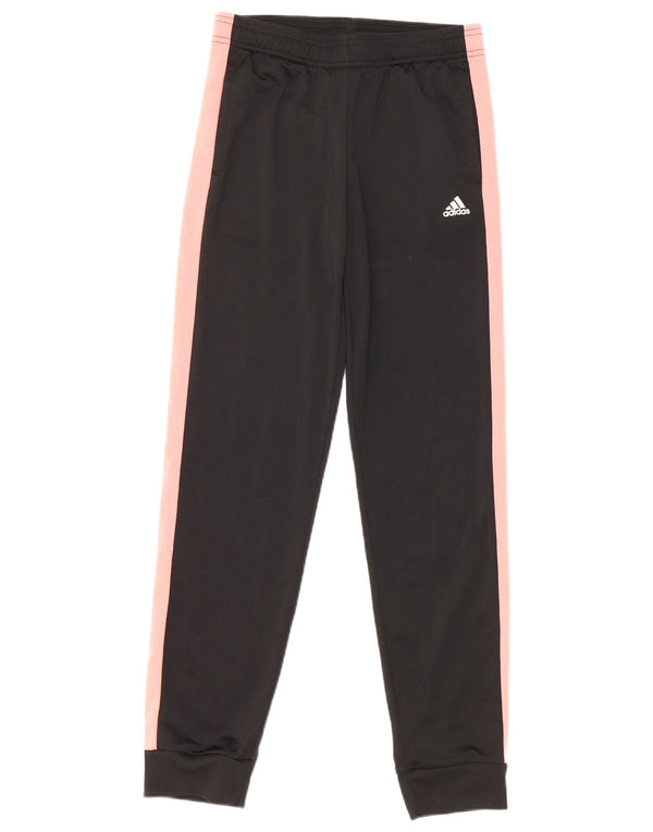 Adidas meninas calças de treino joggers 13-14 anos preto colorblock