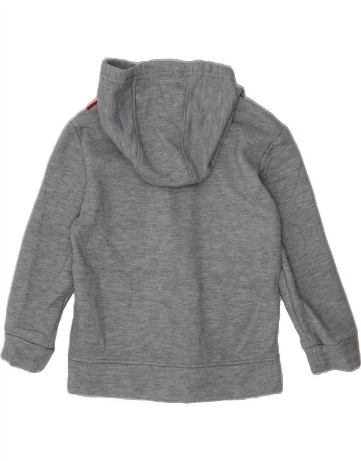 REEBOK Boys Graphic Zip Hoodie Sweater 4-5 Years Grey Cotton Vintage Reebok and Second-Hand Reebok from Messina Hembry 