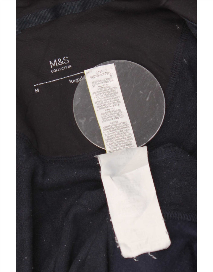 Jaqueta masculina de lã Marks & Spencer Regular Fit Reino Unido 38 Médio Azul Marinho