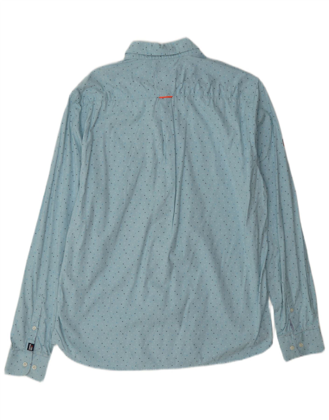 Camisa masculina Superdry XL algodão geométrico azul