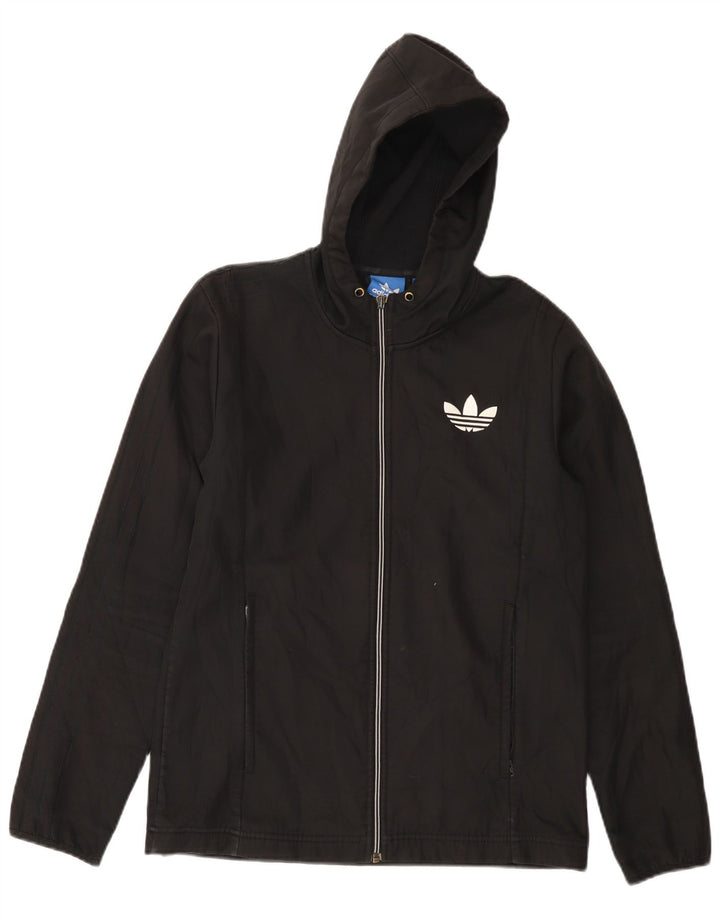 Adidas Mens Zip Hoodie Sweater XS Poliéster Preto