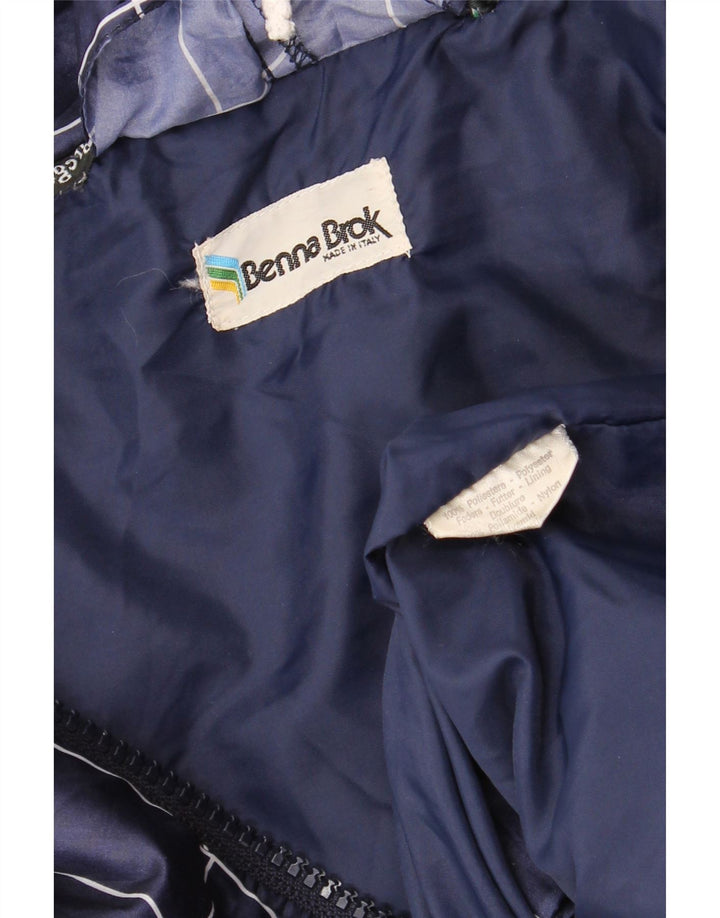 Jaqueta bomber feminina VINTAGE UK 14 grande xadrez azul marinho