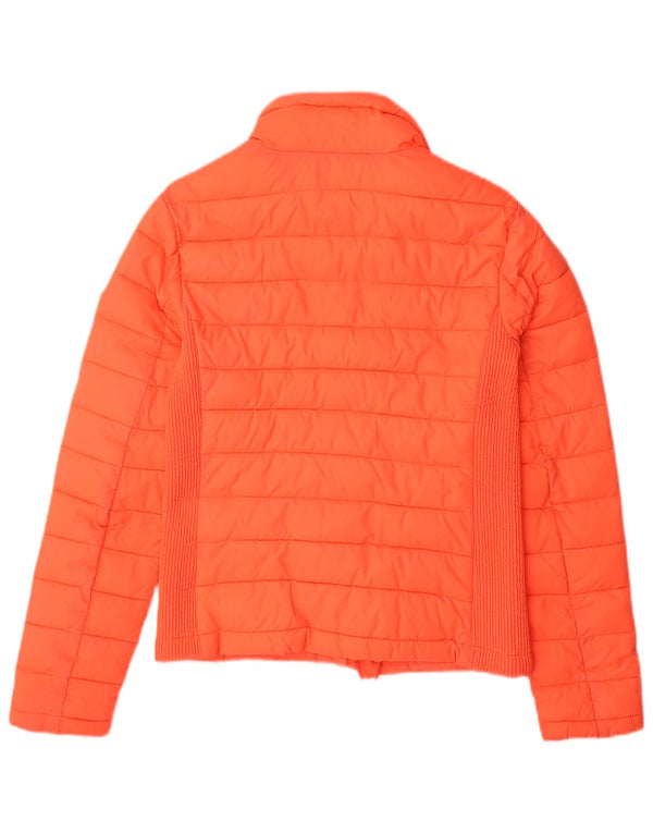 Jaqueta acolchoada feminina SUPERDRY UK 10 poliéster laranja pequeno