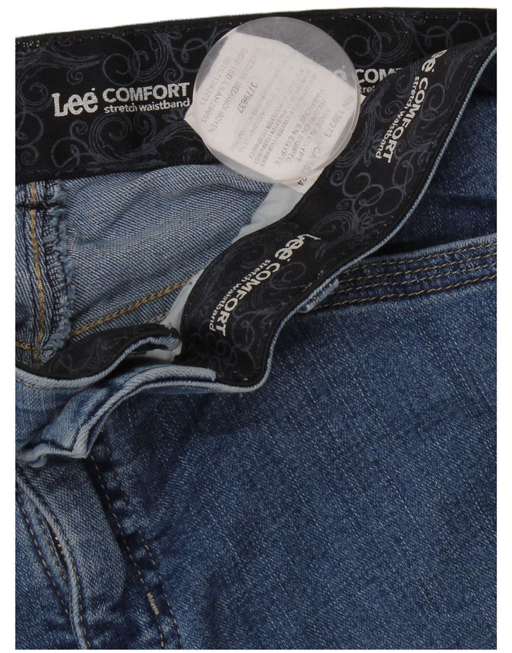 Shorts jeans feminino LEE EUA 10 grande W34 algodão azul