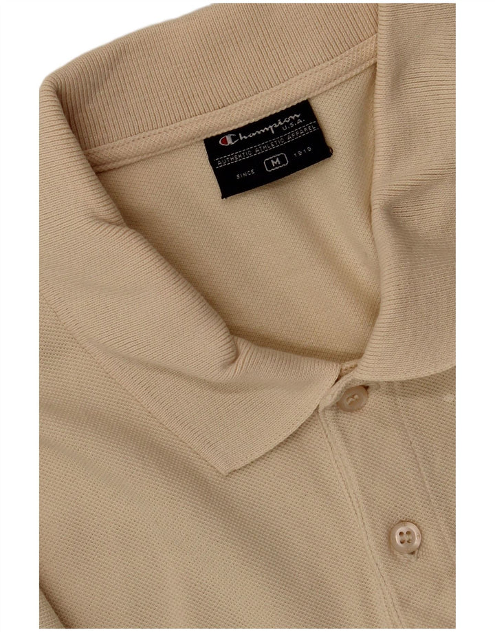 Camisa polo masculina de manga comprida CHAMPION bege médio