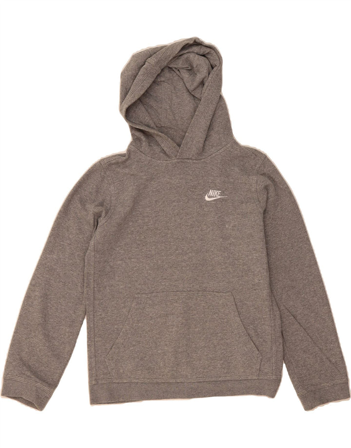 NIKE Boys Hoodie Jumper 12-13 Years Large  Grey Cotton Vintage Nike and Second-Hand Nike from Messina Hembry 