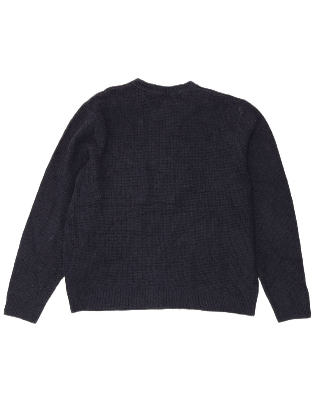Suéter masculino Marks & Spencer com gola redonda grande acrílico azul marinho
