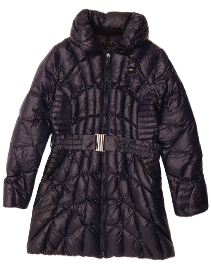 Casaco acolchoado feminino Blauer UK 18 XL azul marinho poliéster