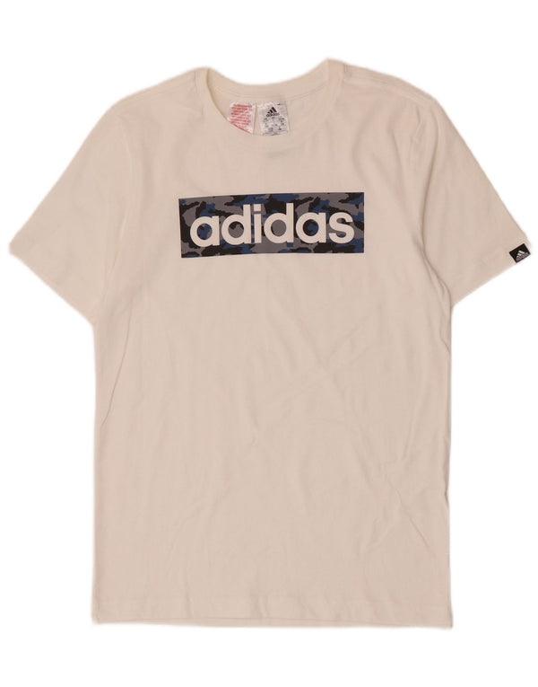 Camiseta Adidas Meninos Graphic Top 13-14 Anos Algodão Branco
