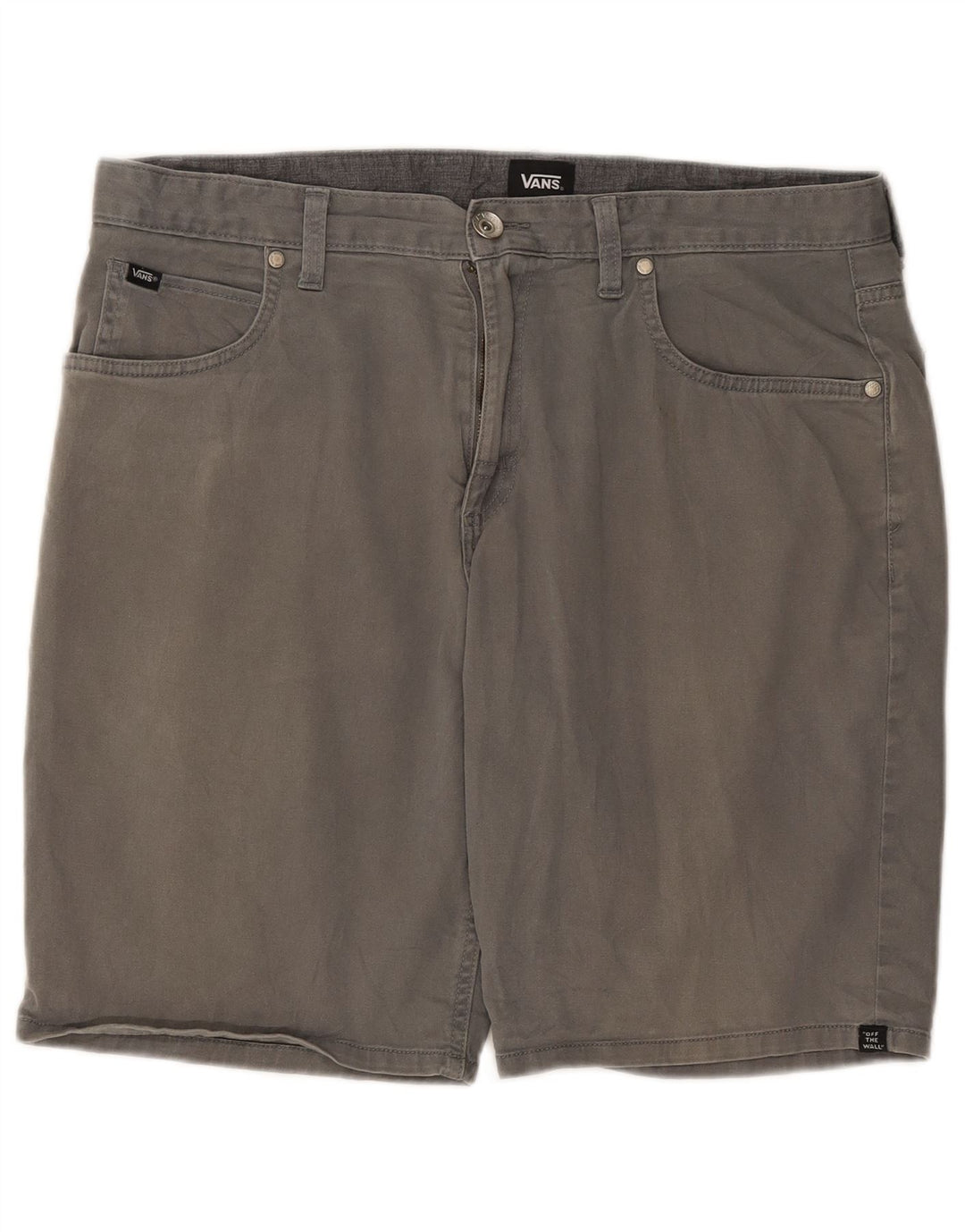 Vans Masculino Casual Shorts W34 Grande Algodão Cinza