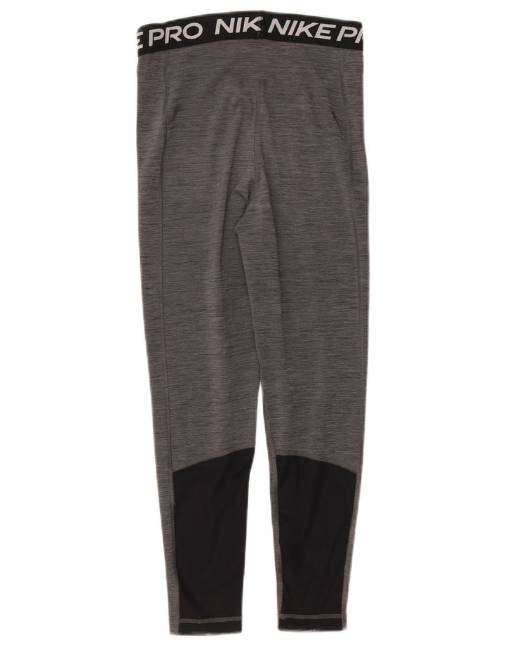 Leggings Nike Dri Fit Graphic UK 10 Pequenas Cinza Flecked Poliéster