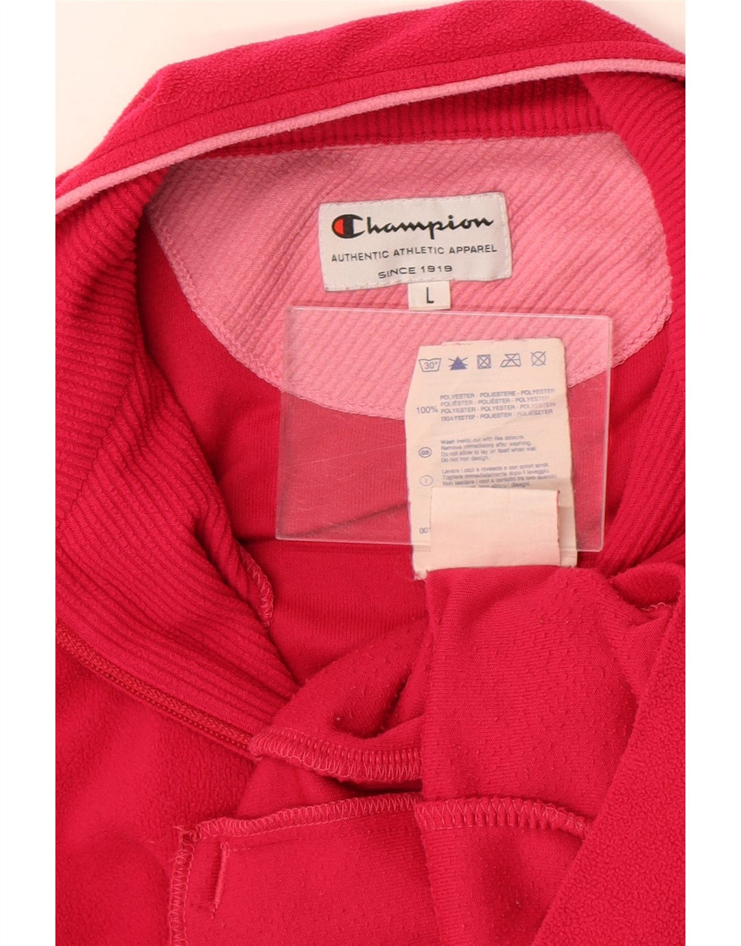 Jaqueta feminina Champion Zip Fleece UK 16 grande poliéster rosa