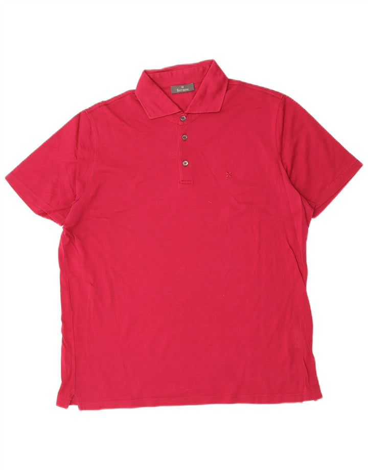 Camisa polo masculina FERRANTE IT 50 algodão rosa médio