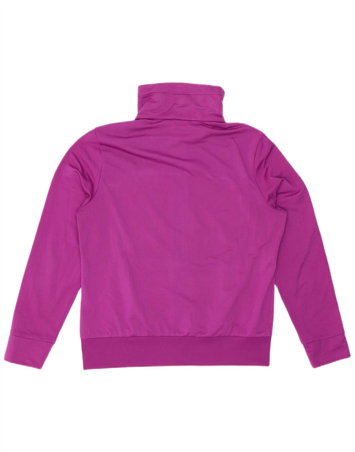 PUMA Womens Tracksuit Top Jacket UK 16 Grande Roxo Colourblock Poliéster