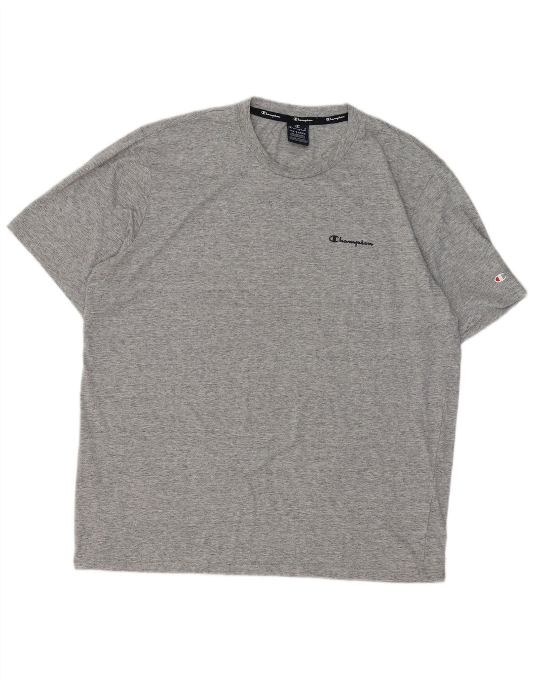 Camiseta masculina Champion Top 4XL cinza manchado
