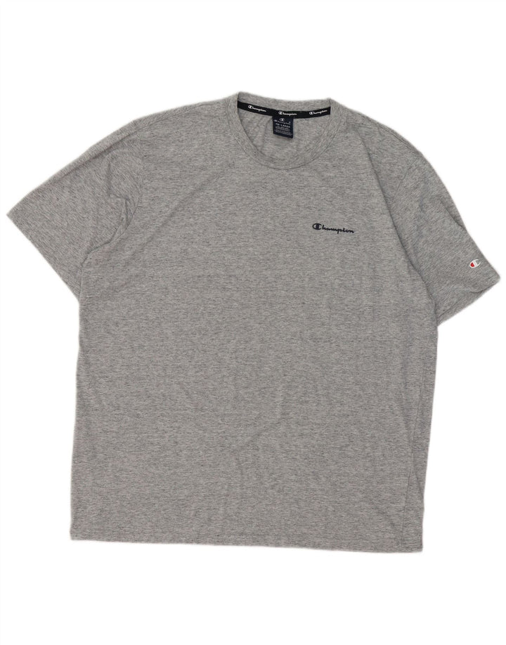 Camiseta masculina Champion Top 4XL cinza manchado