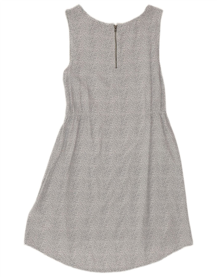 Vestido feminino TOMMY HILFIGER sem mangas evasê UK 6 XS branco manchado